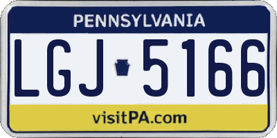 PA license plate LGJ5166