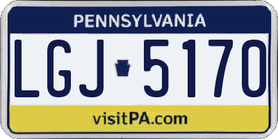 PA license plate LGJ5170