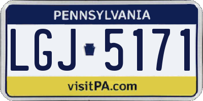 PA license plate LGJ5171