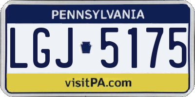 PA license plate LGJ5175