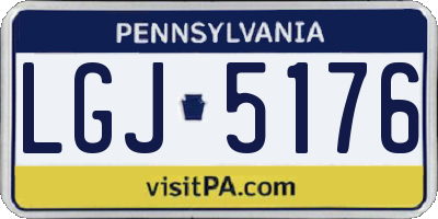 PA license plate LGJ5176
