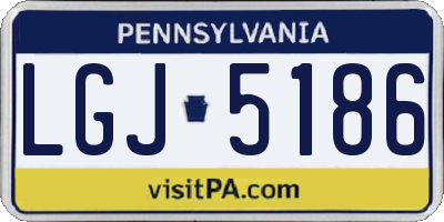 PA license plate LGJ5186