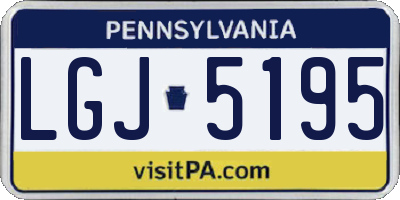 PA license plate LGJ5195
