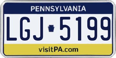 PA license plate LGJ5199