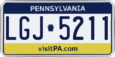 PA license plate LGJ5211