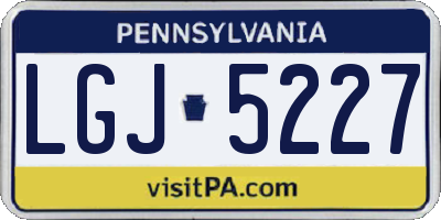 PA license plate LGJ5227