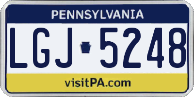 PA license plate LGJ5248