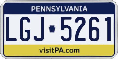 PA license plate LGJ5261