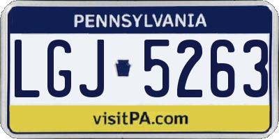 PA license plate LGJ5263