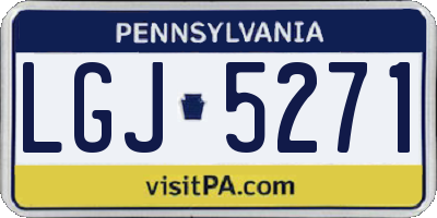 PA license plate LGJ5271