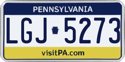 PA license plate LGJ5273