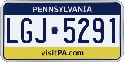 PA license plate LGJ5291