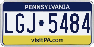 PA license plate LGJ5484