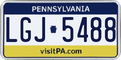 PA license plate LGJ5488
