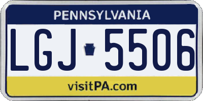 PA license plate LGJ5506