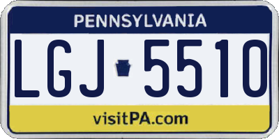 PA license plate LGJ5510