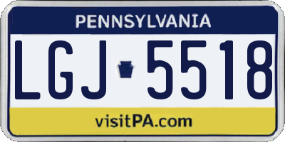 PA license plate LGJ5518