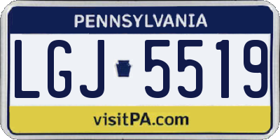 PA license plate LGJ5519
