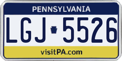 PA license plate LGJ5526