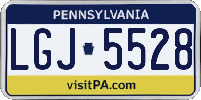 PA license plate LGJ5528