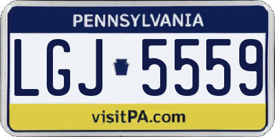 PA license plate LGJ5559