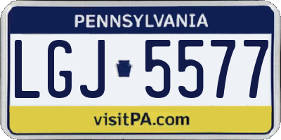 PA license plate LGJ5577