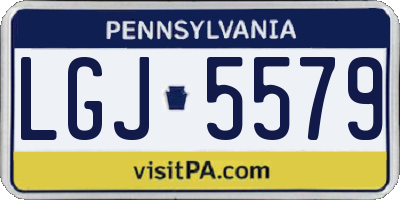 PA license plate LGJ5579