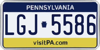 PA license plate LGJ5586