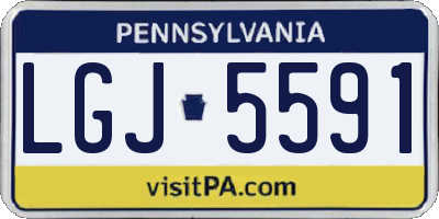 PA license plate LGJ5591