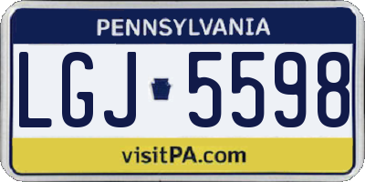 PA license plate LGJ5598
