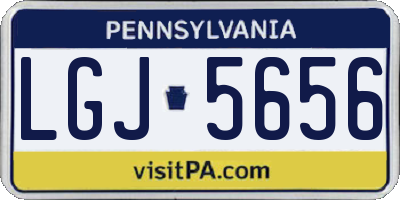 PA license plate LGJ5656