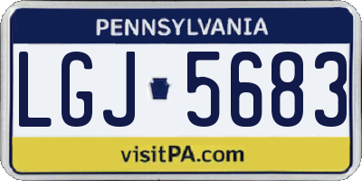 PA license plate LGJ5683