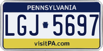 PA license plate LGJ5697