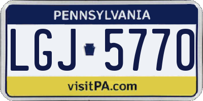 PA license plate LGJ5770