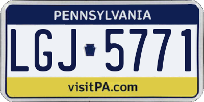 PA license plate LGJ5771