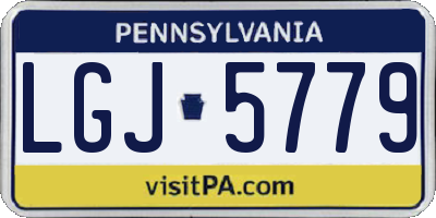 PA license plate LGJ5779