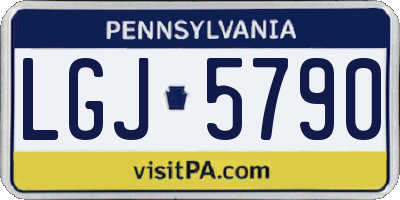 PA license plate LGJ5790