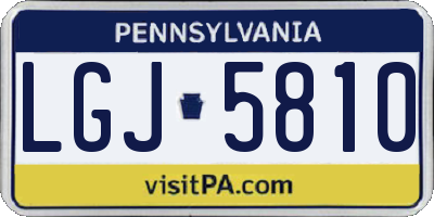 PA license plate LGJ5810
