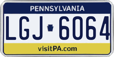 PA license plate LGJ6064