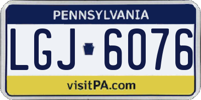 PA license plate LGJ6076