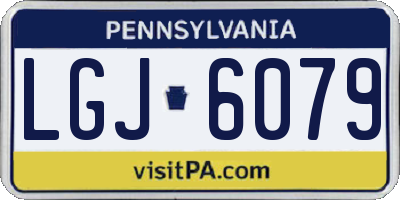 PA license plate LGJ6079