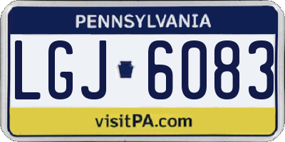 PA license plate LGJ6083
