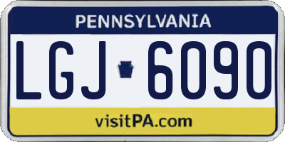 PA license plate LGJ6090