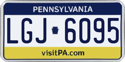 PA license plate LGJ6095