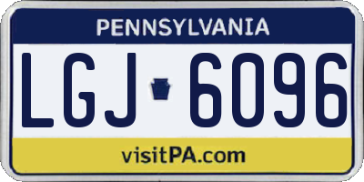 PA license plate LGJ6096