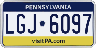 PA license plate LGJ6097
