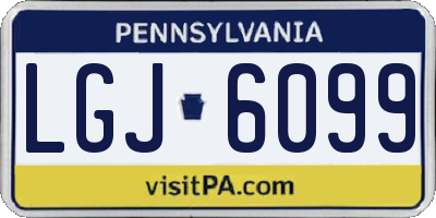 PA license plate LGJ6099
