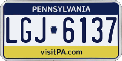 PA license plate LGJ6137