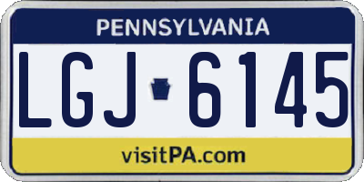 PA license plate LGJ6145