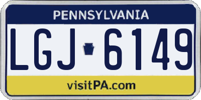 PA license plate LGJ6149